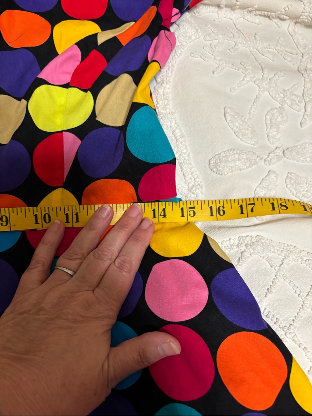 Vintage-Inspired Multicolor Polka Dot Fit & Flare Dress - M - Picture 8 of 10